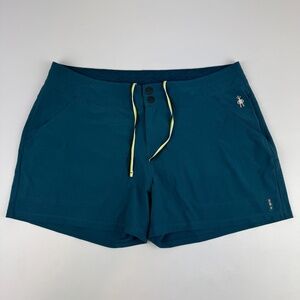 Smartwool Womens Size L Hiking Shorts Merino Wool Sport Run 4" Blue